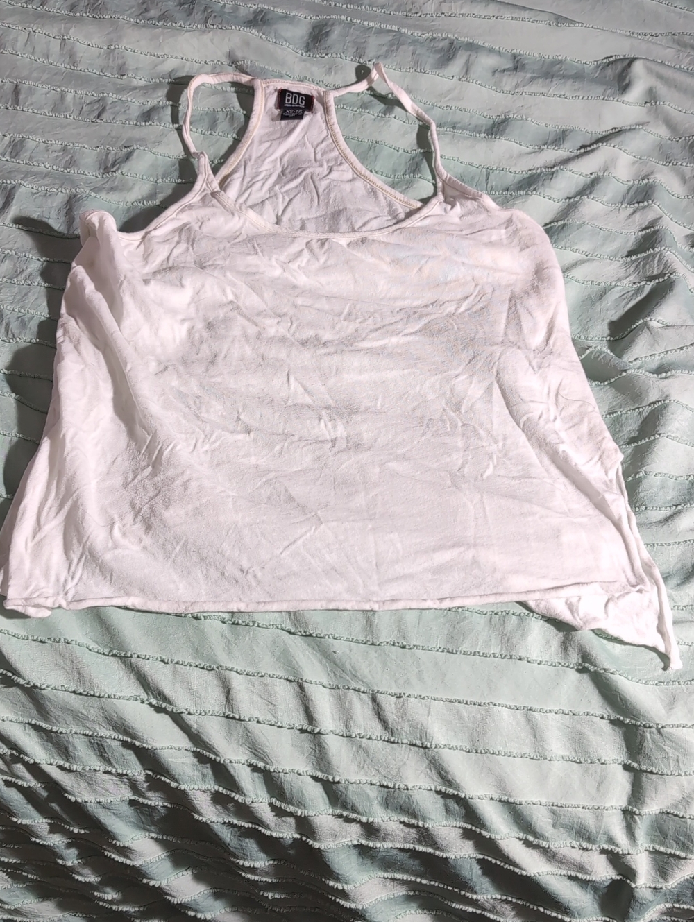 NWOT XS BDG White Razorback Tank Top